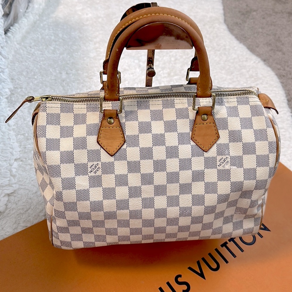 🔥✨Authentic💎✨Louis Vuitton Speedy 30 Damier Azur - Picture 3 of 16